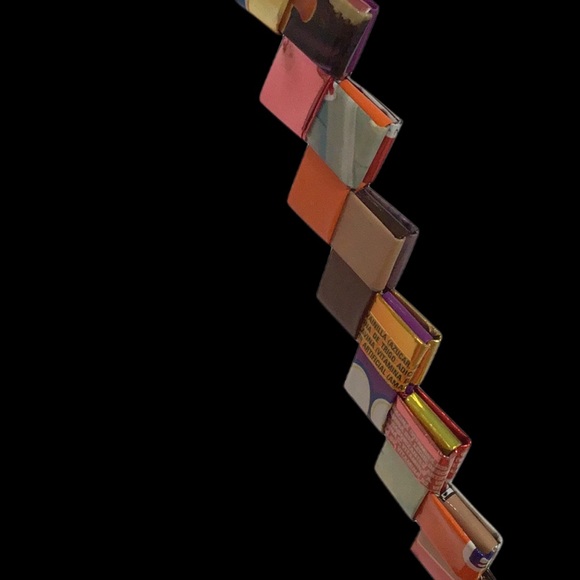 Recycled Candy and Cookie Wrapper Shoulder Bag,‎ Metallic - Picture 4 of 9